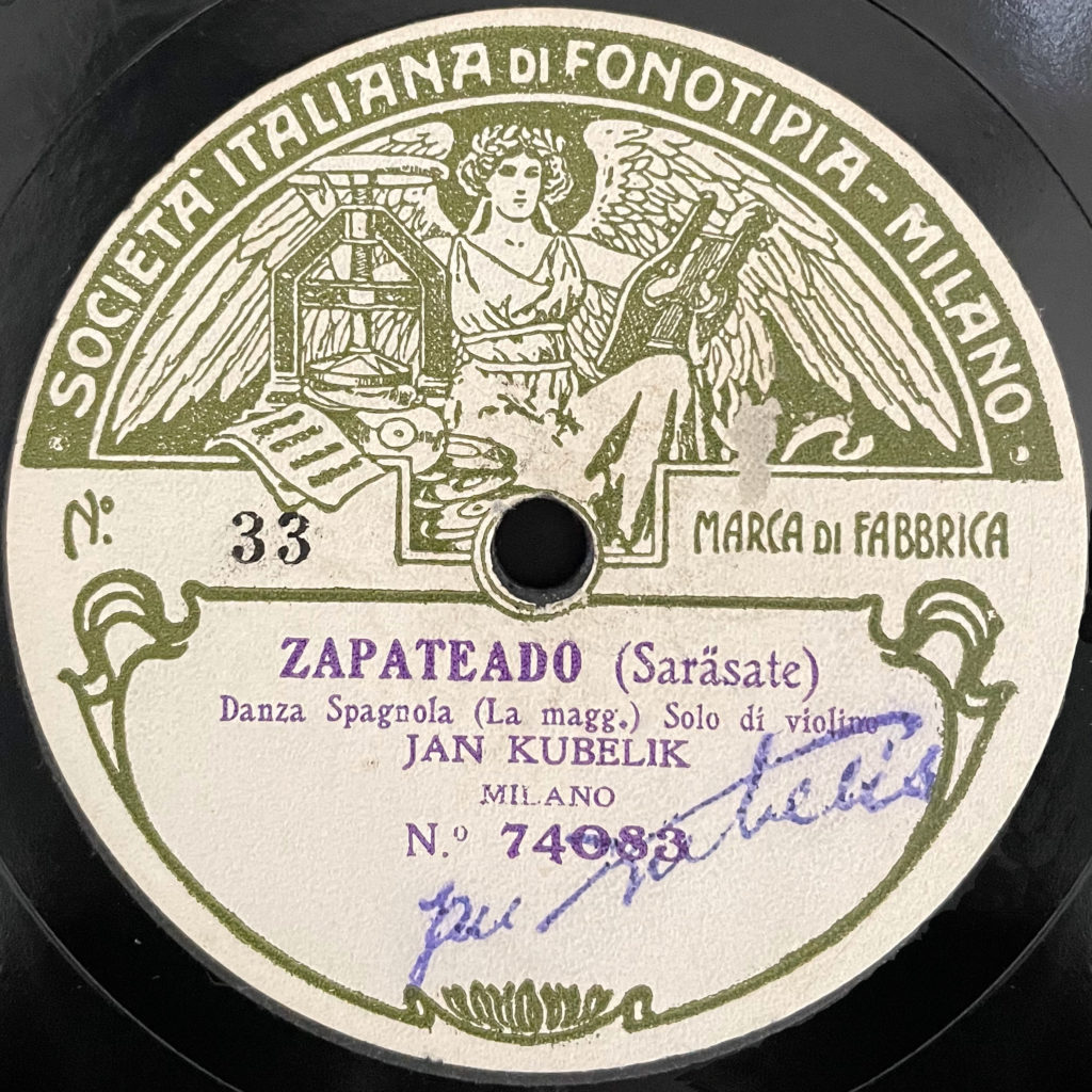 SPレコードの画像 ... ヤン クベリークの自署