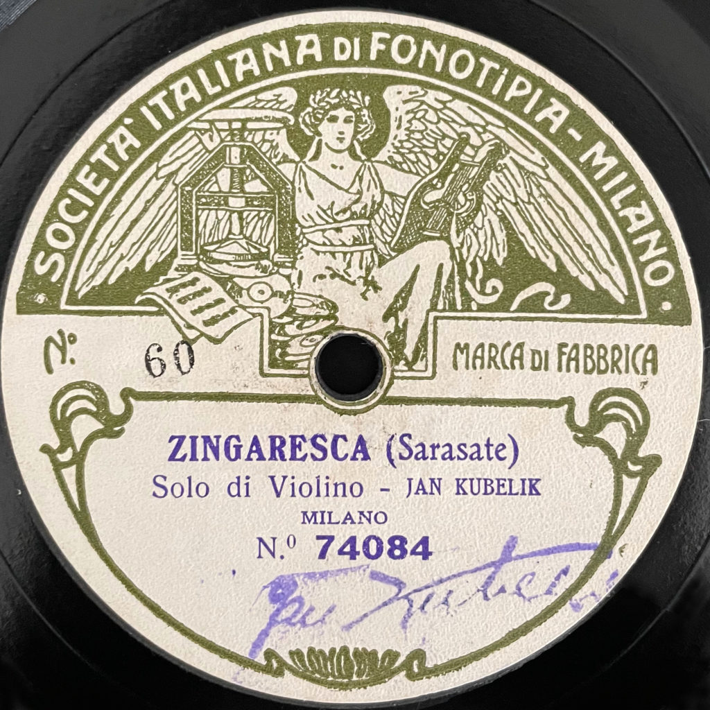 SPレコードの画像 ... ヤン クベリークの自署